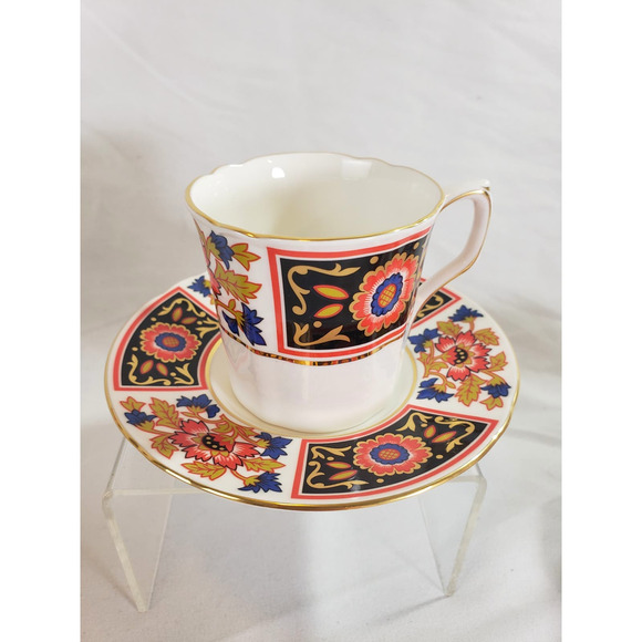 Vintage Hankook Bone China 6 Demitasse Cups Saucers NEW Old Stock 14k Gold Trim - Picture 4 of 8